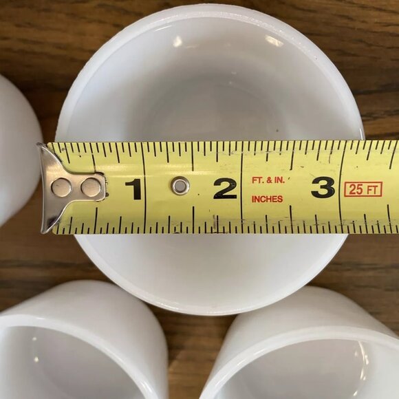 5 White Milk Glass Custard Dessert Ice Cream Bowls 4 ounce size GUC - Picture 5 of 5
